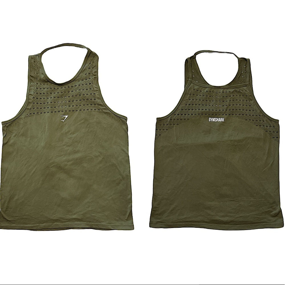 GYMSHARK Energy seamless tank green size XS like new